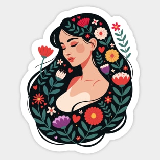 Flourishing Woman Sticker